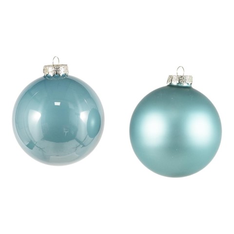 SFERA IN VETRO MM.80 AZZURRO MATT LUCIDO